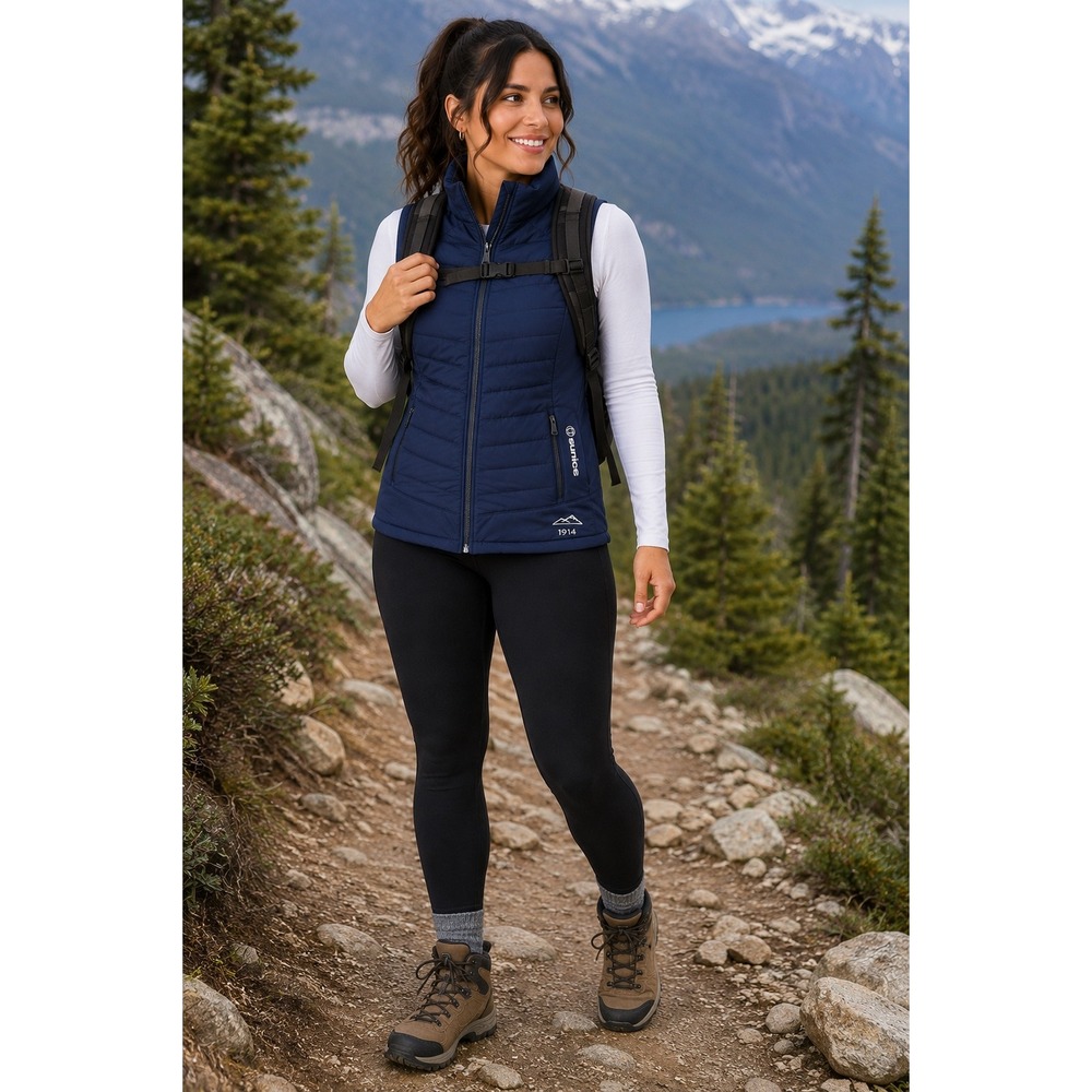 Sunice Lizzie Women's M Navy Blue 3M Thinsulate Quilted Golf Hiking Puffer Vest